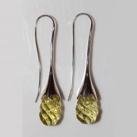 Sterling & Lemon Quartz Briolette Drops